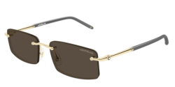 Mont Blanc MB 0443S - 005 GOLD brown