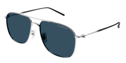 Mont Blanc MB 0417SA - 004 SILVER blue