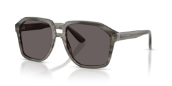 Dolce&Gabbana DG 4568 - 347987 TRANSPARENT GREY ON STRIPED GREY black smoke