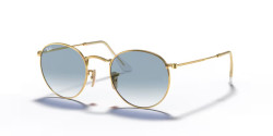 Ray-Ban RB 3447N ROUND METAL - 001/3F GOLD light blue gradient
