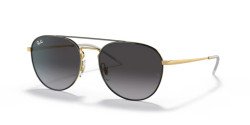 Ray-Ban RB 3589 - 90548G  BLACK ON GOLD  grey