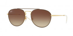 Ray-Ban RB 3589 905513  GOLD TOP ON BROWN gradient brown