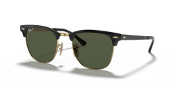 Ray-Ban RB 3716 CLUBMASTER METAL - 187/58  BLACK ON GOLD polarized g-15 green