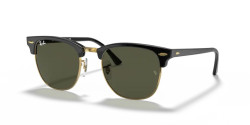 Ray-Ban RB 3016 CLUBMASTER - W0365 BLACK ON GOLD green